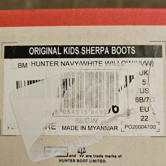 NEW box Hunter kids Original Sherpa Boots size 7 girls - Picture 11 of 12